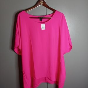 Plus Hot Pink Oversized Blouse Size 18/20-22/24